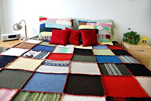 Blanket of sweaters