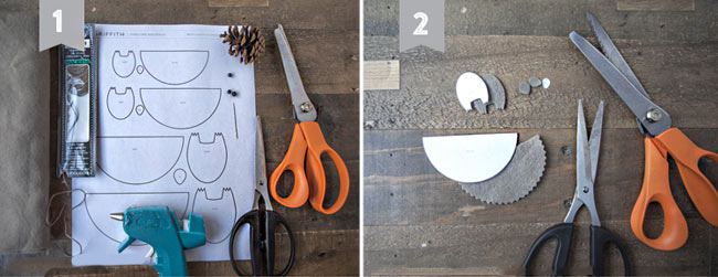 Template untuk memotong bagian kucing landak