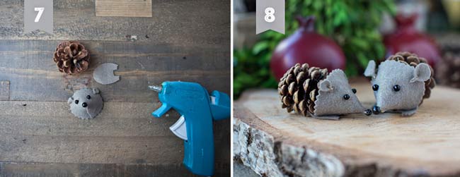 Penggabungan bagian, kucing landak jadi dari kerucut