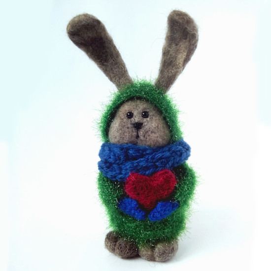 ハートを持つウサギ